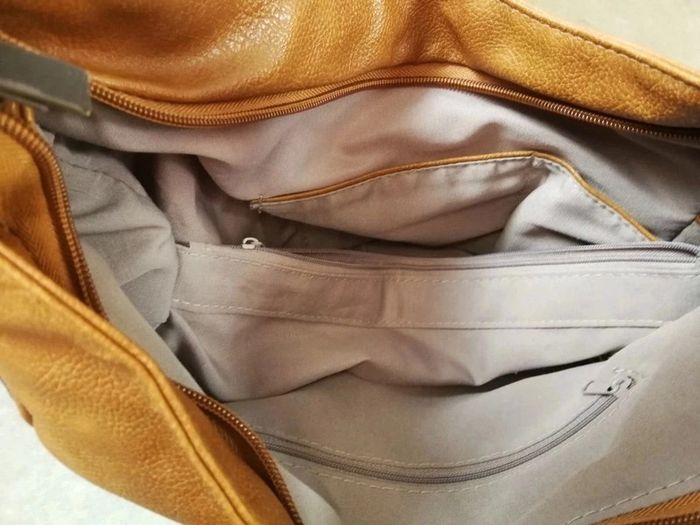 Sac à main épaule Bever's couleur camel, bonne capacité de rangement - photo numéro 6