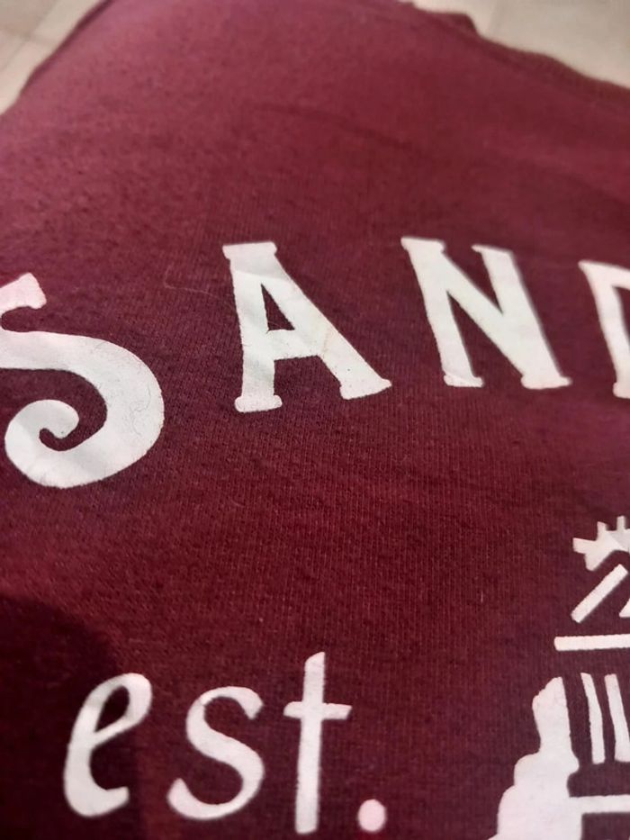 Pull/Sweat Vintage Bordeaux Imprimé Sanderson - photo numéro 5