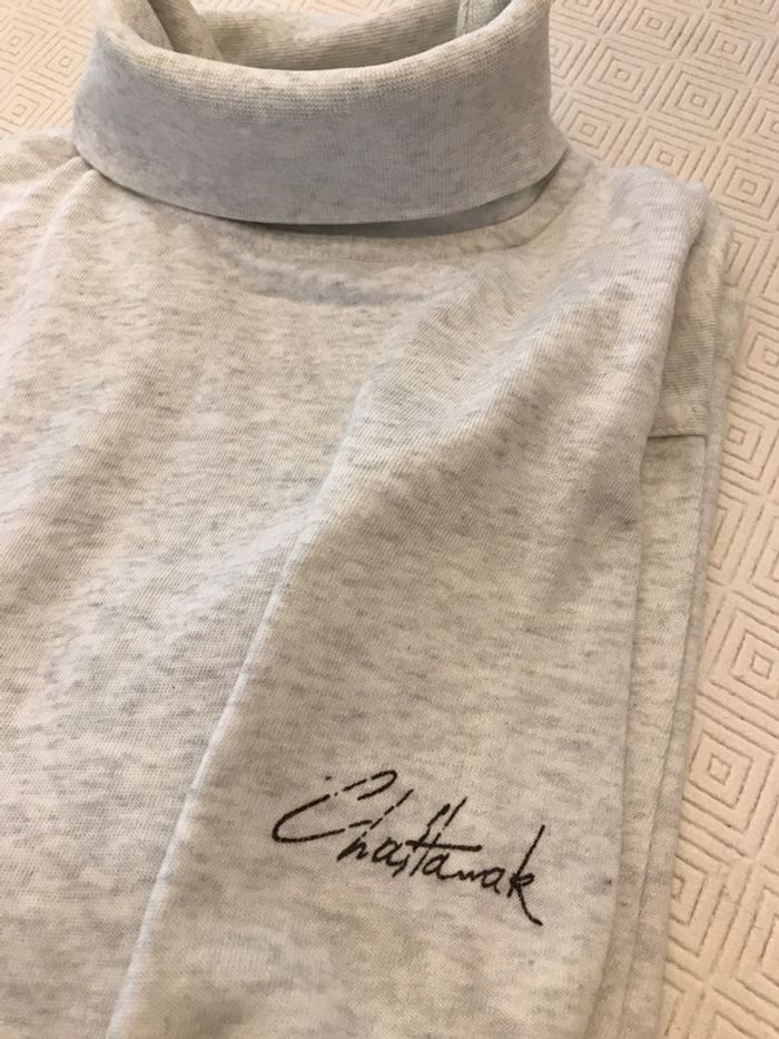 Sous-pull à col roulé Chiné Beige - photo numéro 2