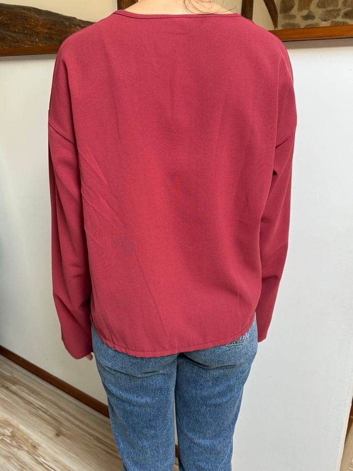 Blouse en mousseline rose - photo numéro 4