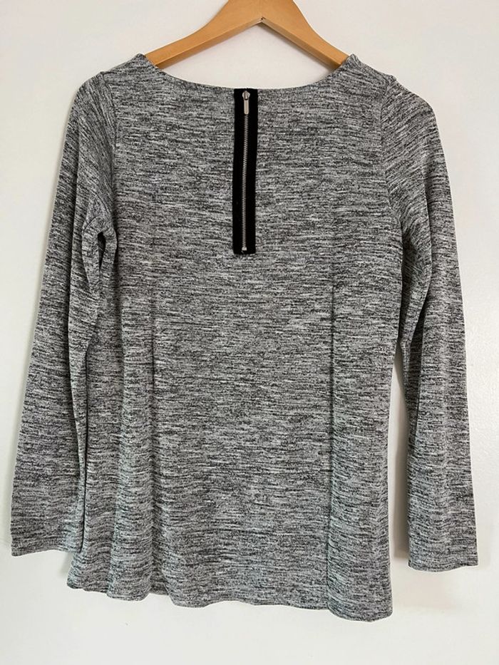 Pull léger gris chiné - photo numéro 2