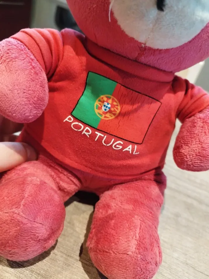Peluche ours rose Portugal - photo numéro 3