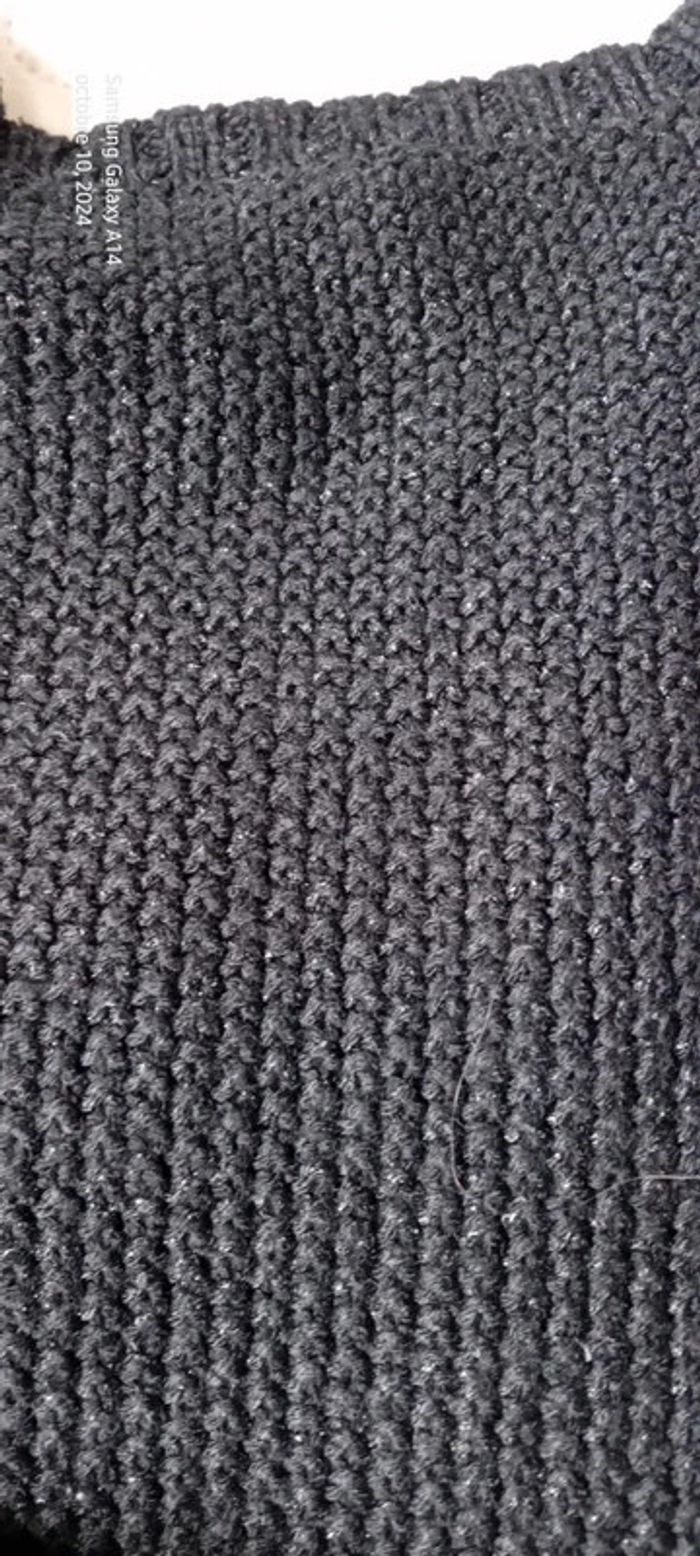 Pull long de fête noir fil métallisé avec torsades fille 12 ans kiabi - photo numéro 15