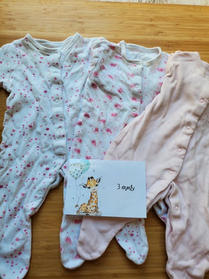 Lot de 3 pyjamas coton