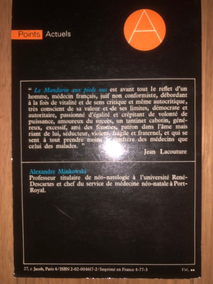 Le mandarin aux pieds bus - Alexandre Minkowski - Entretien avec Jean Lacouture - photo numéro 2
