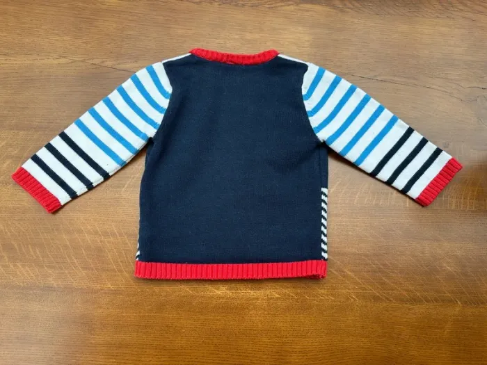 Gilet marin Orchestra 9 mois bleu et rouge - photo numéro 9