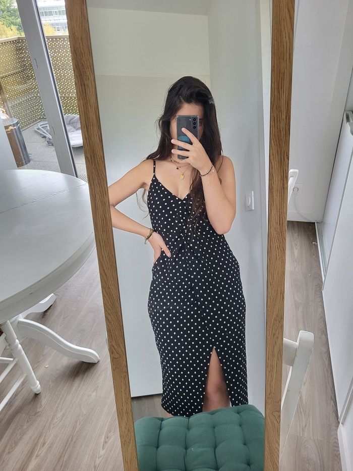 Robe à pois Bershka