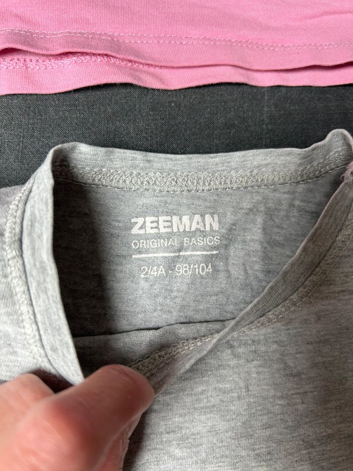 Lot de 2 tee shirts rose et gris - photo numéro 4