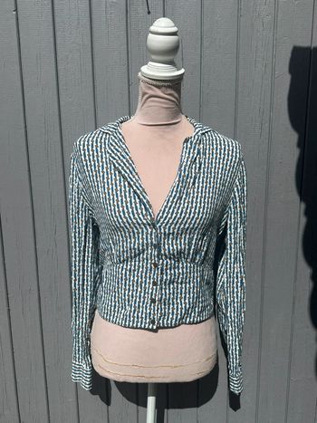 Haut manches courtes léger été crop top imprimé promod 40/L