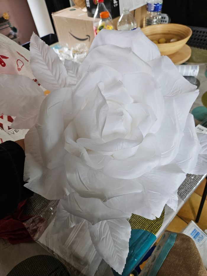 Lot grosse rose blanche - photo numéro 3