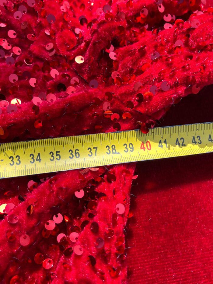 Robe longue soirée rouge paillette T S T 34/36 - photo numéro 9