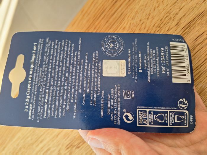 stick maquillage tricolore FFF - neuf emballé - photo numéro 2