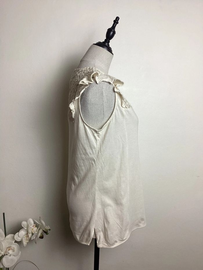 Blouse écrue avec broderies Kookaï 38 - photo numéro 3