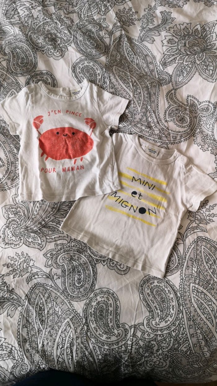 Lot de 2 tee-shirts 12 mois