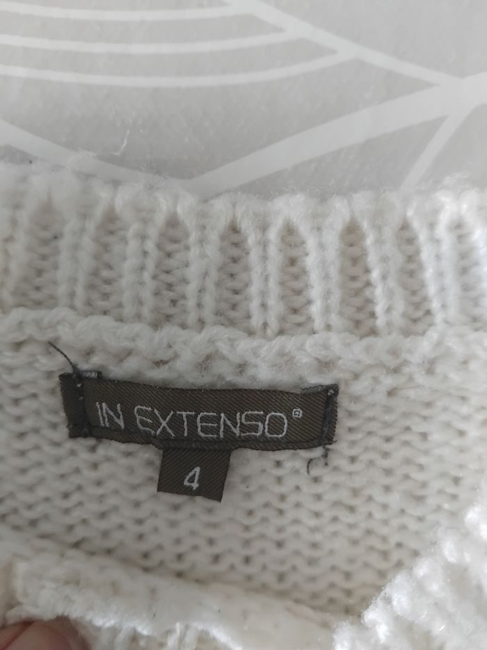 Pull manches courtes blanc in extenso fille 4 ans - photo numéro 6