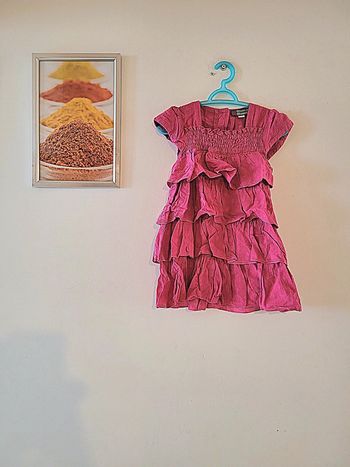 Longue tunique ou robe courte fuchsia taille 18 mois