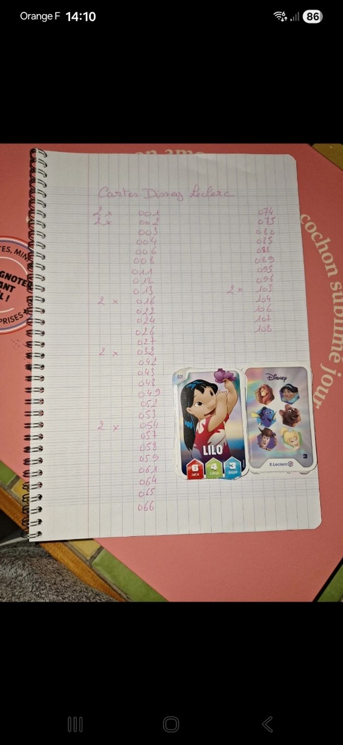 Cartes Disney Leclerc