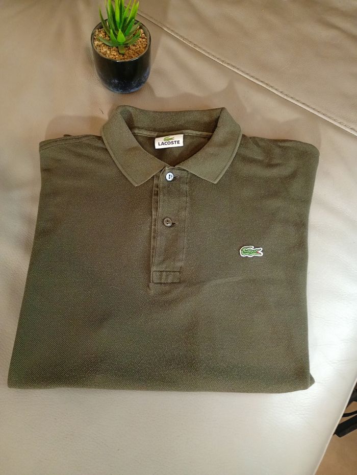 Polo Lacoste marron clair – taille 5 (L) - photo numéro 3