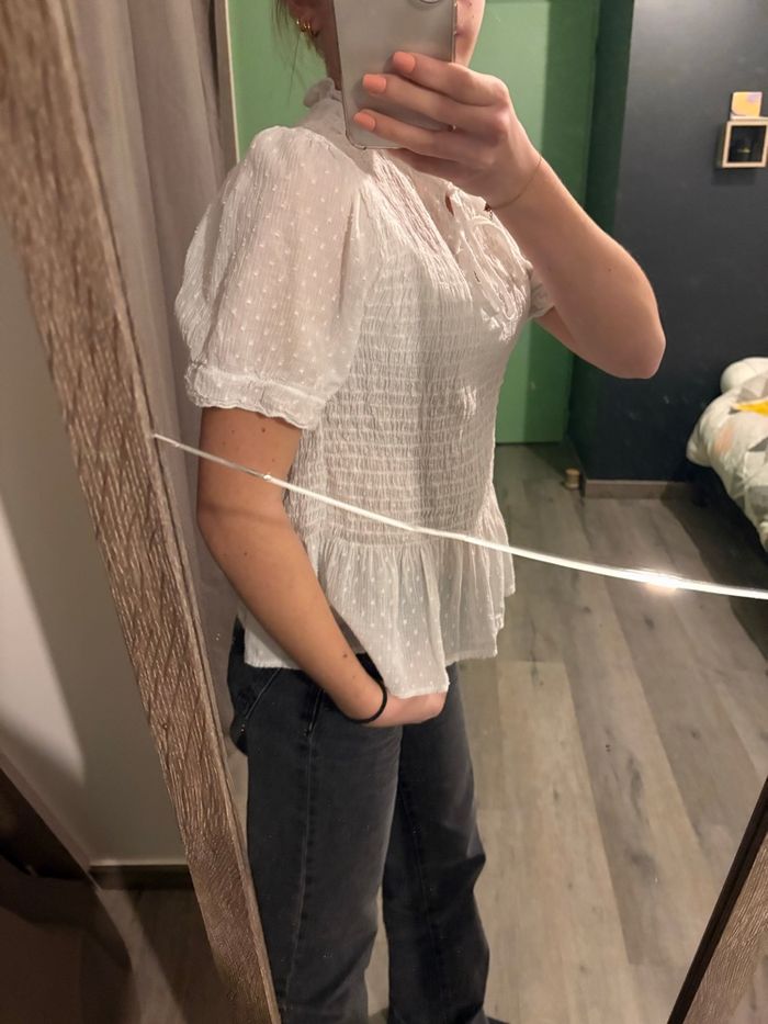 top peplum blanc femme - photo numéro 2