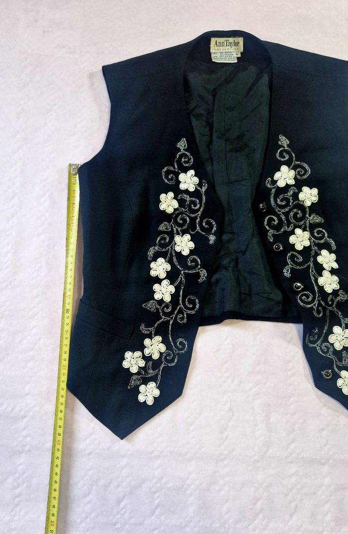 Boléro femme , vintage , Ann Taylor , vintage , fleur brodé, taille L - photo numéro 6