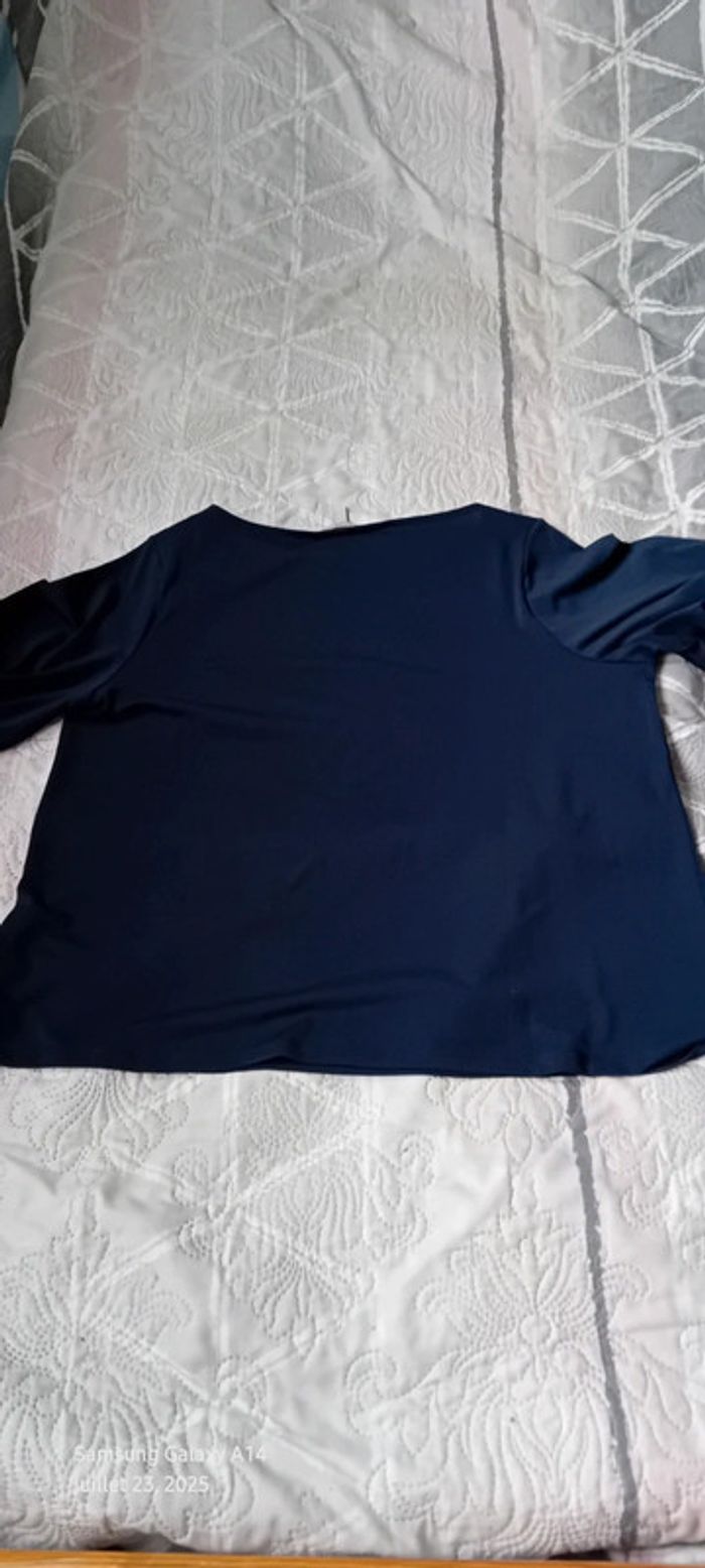 Haut fluide oversize col rond marine femme L h&m - photo numéro 18