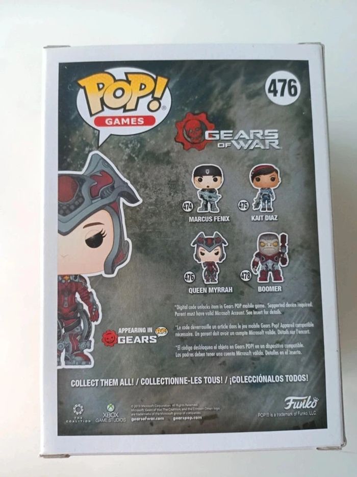 Figurines Funko pop Games gears of war n°476 Queen Myrrah neuve (jamais deboxée) - photo numéro 4