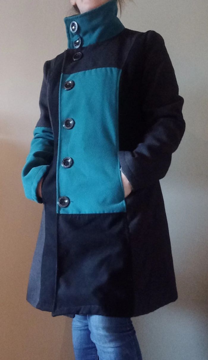Manteau laine 3 couleurs - photo numéro 6