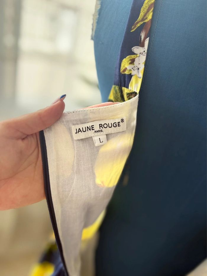 Robe motif citron 🍋 jupon évasée - portée 1 fois - taille 40/L - en très bon état - photo numéro 8