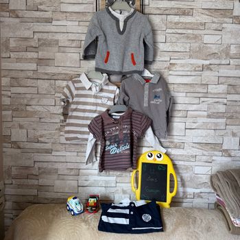 Lot de maillots longues manches à col - - T12 mois 