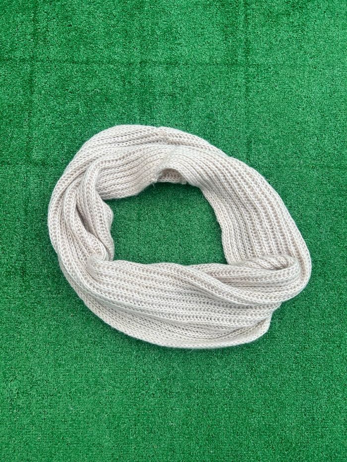 Snood tricoté Pimkie beige pailleté