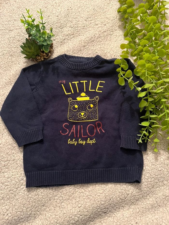 Très beau pull à longue manche bébé garçon