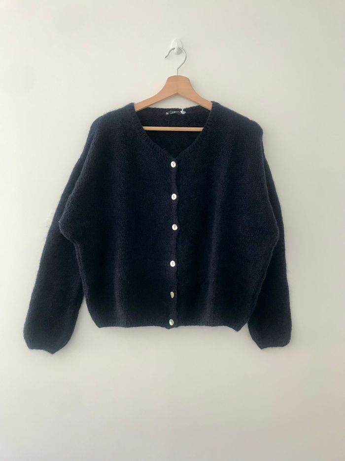 Gilet / cardigan Bleu Marine - photo numéro 3