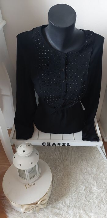 Blouse noire légère fluide T.M Zara Basic BE 🖤