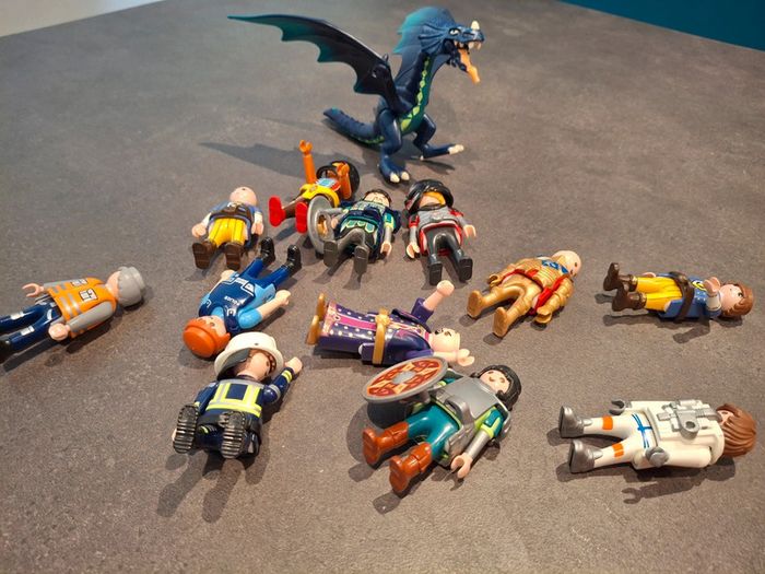 Personnage et dragon playmobil
