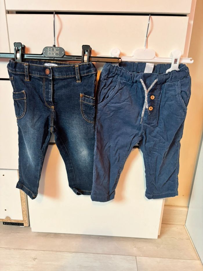 Jeans et pantalon en velours 12 mois