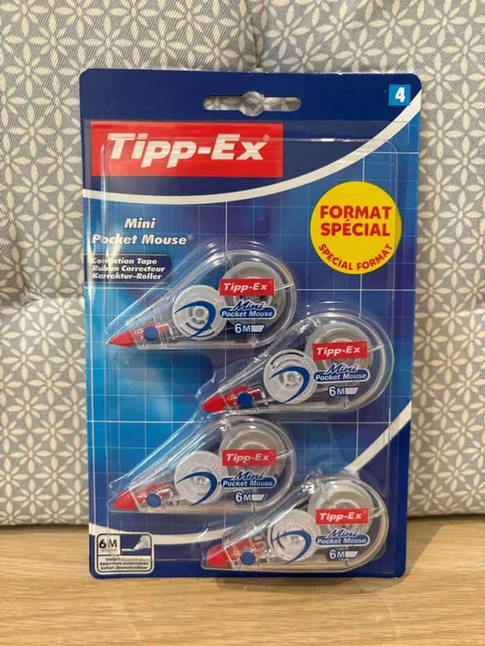 Pack 4 Rubans Correcteurs "Mini Pocket Mouse" Tipp-Ex