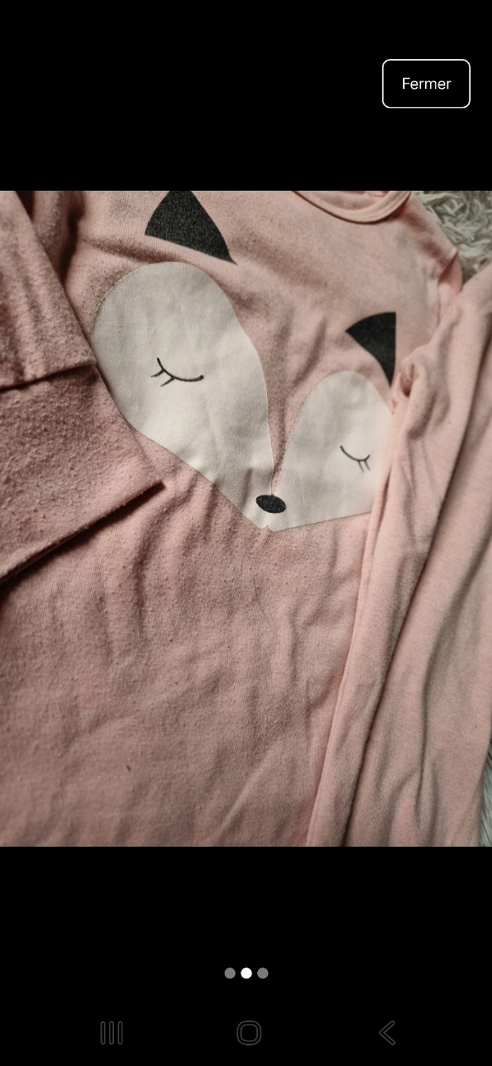 Ensemble pyjama fille Shein 100cm - photo numéro 2