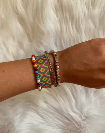 Bracelet coloré motifs aztèques
