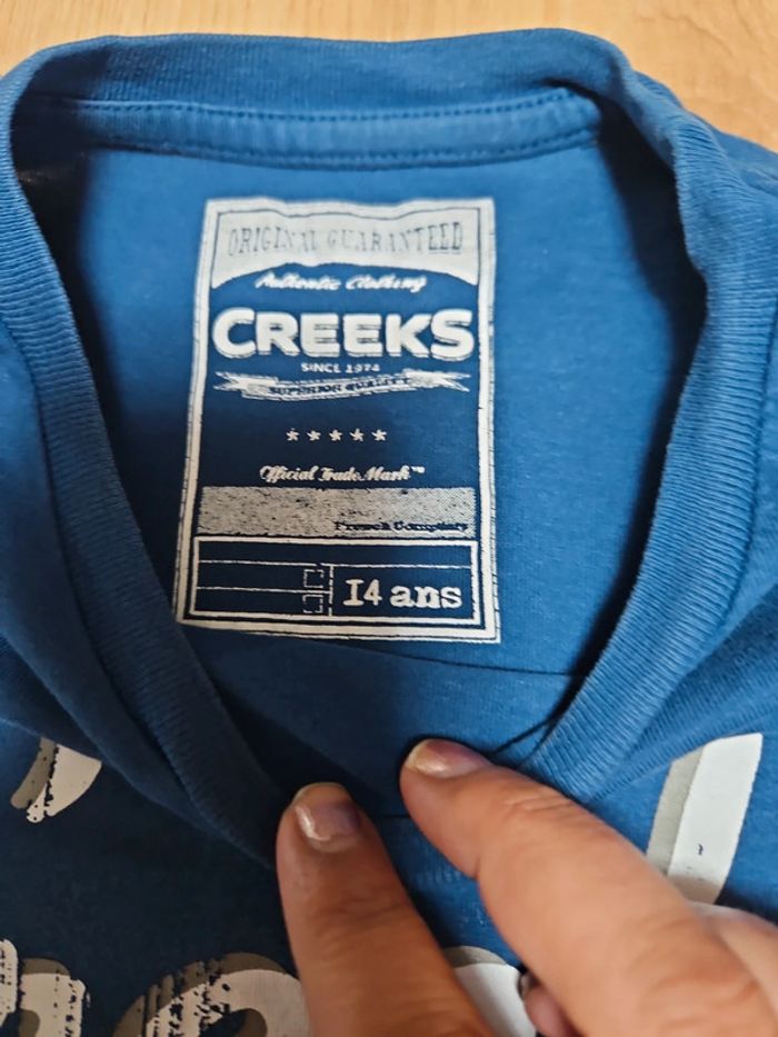Tee-shirt creeks 14 ans - photo numéro 3