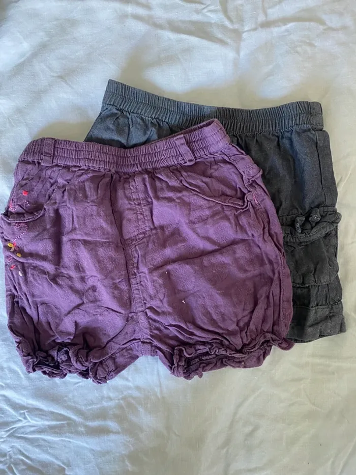 Lot 2 shorts style bloomers 12 mois Grain de blé
