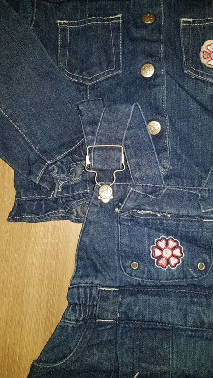 Ensemble robe jean et veste jean fille - photo numéro 2