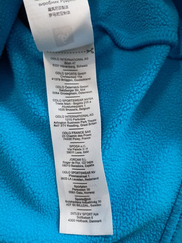 Pull col 1/2 zip manches longues Odlo bleu homme taille XL - photo numéro 10