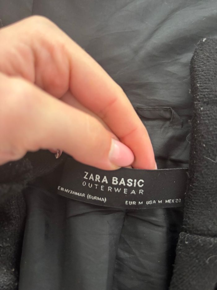 manteau noir zara - photo numéro 3