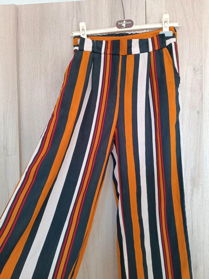 Pantalon léger jambes large été taille s - photo numéro 4