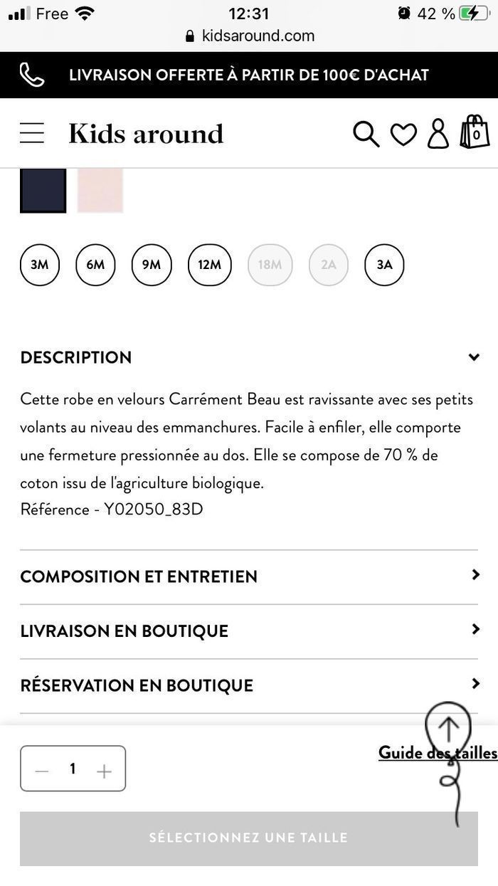 Robe en velours 12mois (Carrément Beau) - photo numéro 5