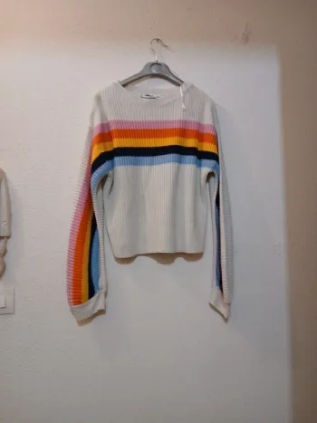 Sweat blanc /multicolore " FB sisters " taille xxs