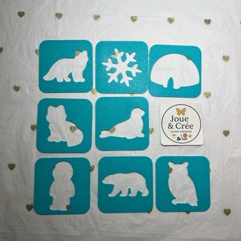 Lot de 8 pochoirs “Monde Polaire"