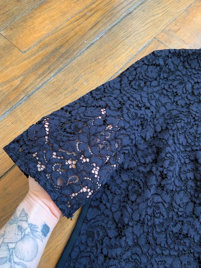 Blouse dentelle marine camaïeu taille s 36 - photo numéro 4