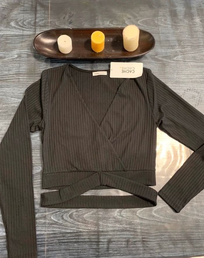 T shirt court ceinture à la taille neuf cache cache - photo numéro 2