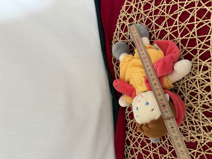 Doudou Garçon Lutin Rose Jaune Coccinelle - photo numéro 4